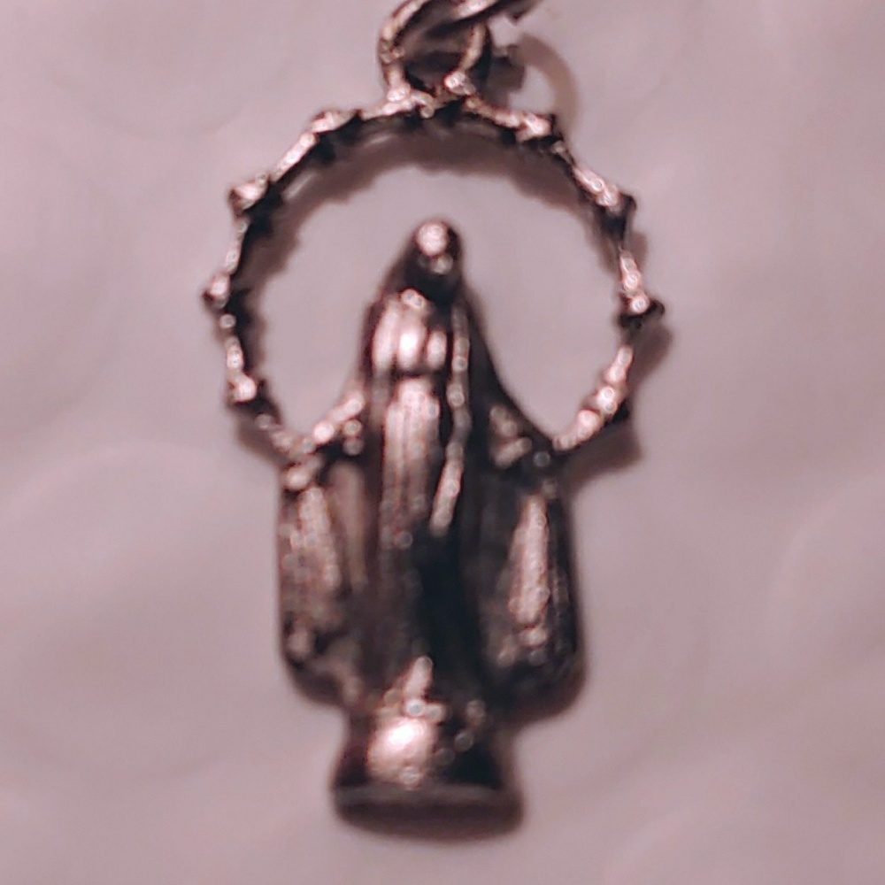 Italian Silver Mother Mary Miraculous Medal